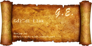 Gódi Elek névjegykártya